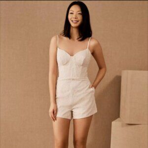 Hayley Paige Shirley Romper Size 8 BHLDN Anthropologie bridal
